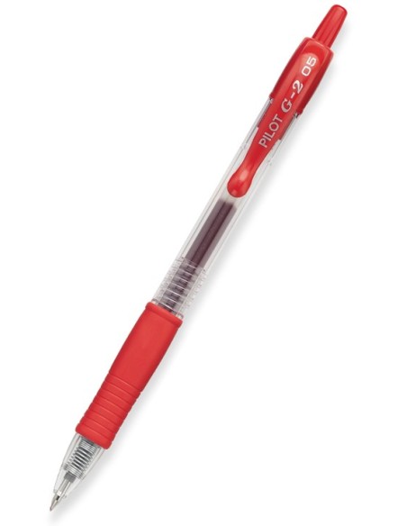 Boligrafo Pilot G-2  0.5  Punta Fina c/Rojo