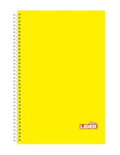 Cuaderno con Espiral Oficio Color Pleno (100hjs.) Lider Cuadricula 5mm