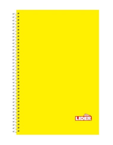 Cuaderno con Espiral Oficio Color Pleno (100hjs.) Lider Cuadricula 5mm