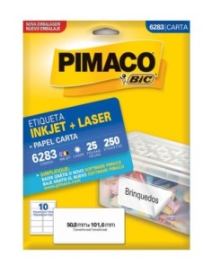 Etiquetas Pimaco Carta 6283 (50.8x101.6) 250 Unid.