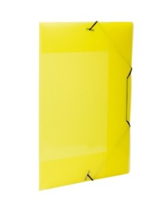 Folder Plastico con Liga Dello Oficio Color Amarillo