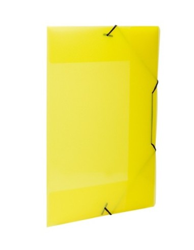 Folder Plastico con Liga Dello Oficio Color Amarillo