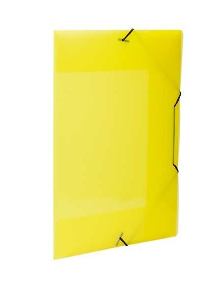 Folder Plastico con Liga Dello Oficio Color Amarillo