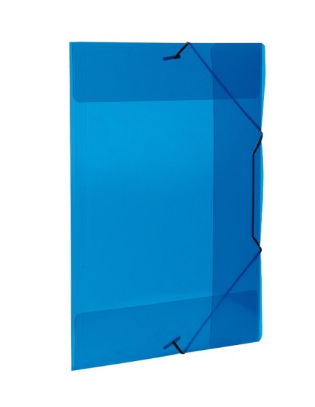 Folder Plastico con Liga Dello Oficio Color Azul