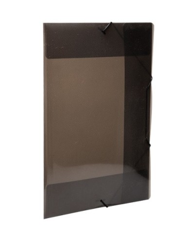 Folder Plastico con Liga Dello Oficio Color Humo