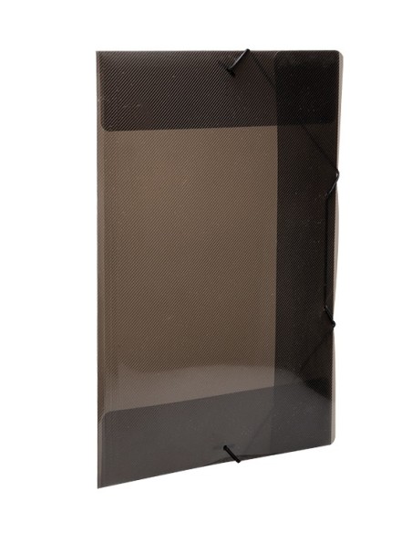 Folder Plastico con Liga Dello Oficio Color Humo