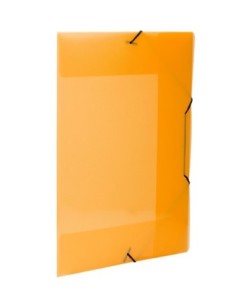 Folder Plastico con Liga Dello Oficio Color Naranja