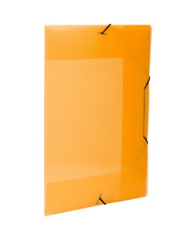 Folder Plastico con Liga Dello Oficio Color Naranja