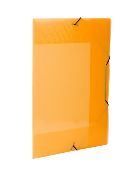 Folder Plastico con Liga Dello Oficio Color Naranja
