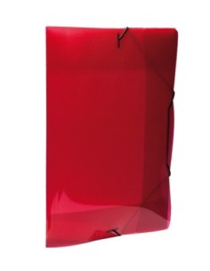 Folder Plastico con Liga Dello Oficio Color Rojo