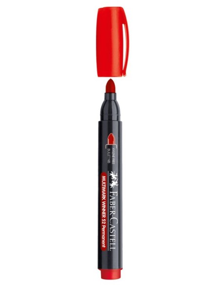 Marcador Permanente Faber Castell 52 Color Rojo