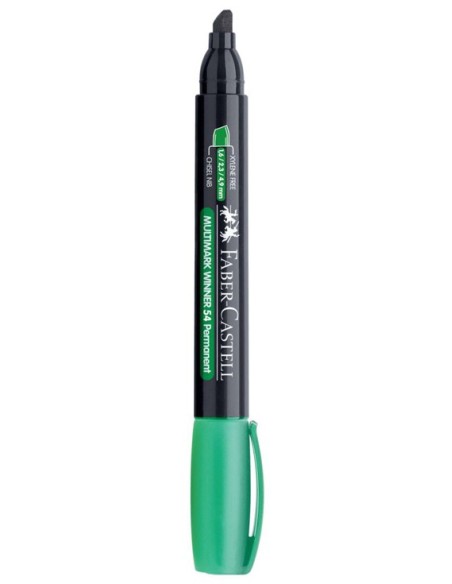 Marcador Permanente Faber Castell 54 c/Verde
