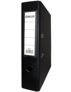 Archivador de Palanca Oficio Lomo Ancho PVC Milcar Negro