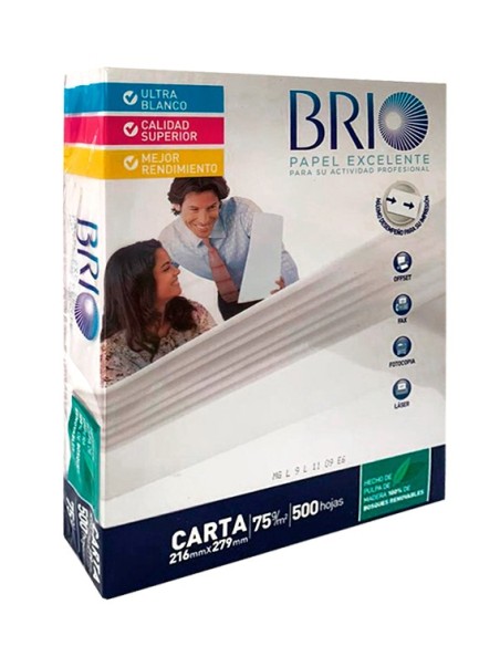 Papel Bond Brio Carta 75grs. (500hjs.)
