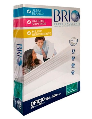 Papel Bond Brio Oficio 75grs.(500hjs.)