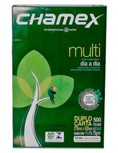 Papel Bond Chamex Doble Carta 75grs.(500hjs.)