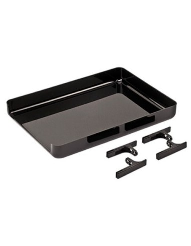 Bandeja 1 Piso Acrilica Apilable Artesco Negro