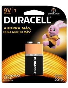 Pilas DURACELL  Alkalina 9V. Bateria