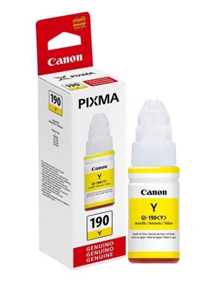 Recarga Canon GI-190 Amarillo G1100/G2100/G3100/G3102/G4100/G4102 - 70ml
