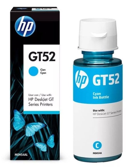 Recarga HP GT52 Cian GT 5810/5820 - INK TANK 315/415 - SMART TANK 500/515/530 - 70ml