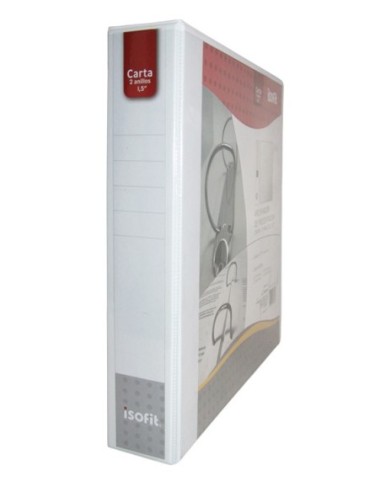 Binder Isofit Carta 1 1/2"  2 Anillas D  Blanco