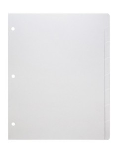 Separadores de Cartulina NCOSAS Carta 8 pest blanco