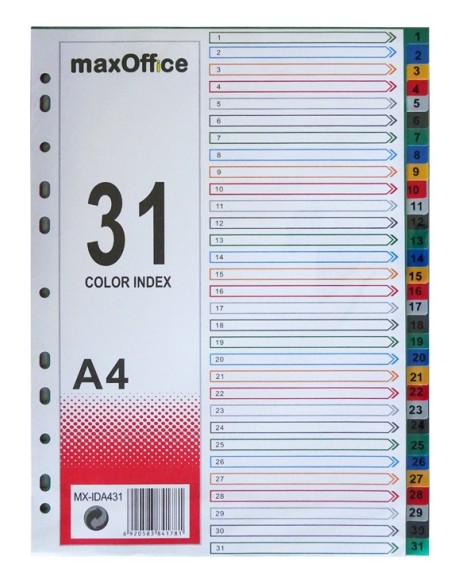 Separadores Plasticos MaxOffice A4 (1-31)