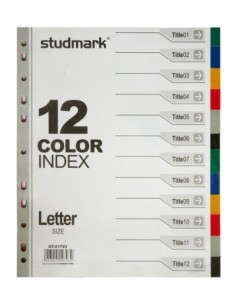 Separadores Plasticos Studmark Carta  (1-12)