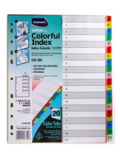 Separadores Plasticos Studmark Carta (A-Z)